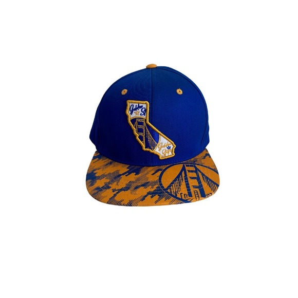 Golden State Warriors NBA Hat California Snapback‎ Cap Blue Gold - Picture 1 of 5